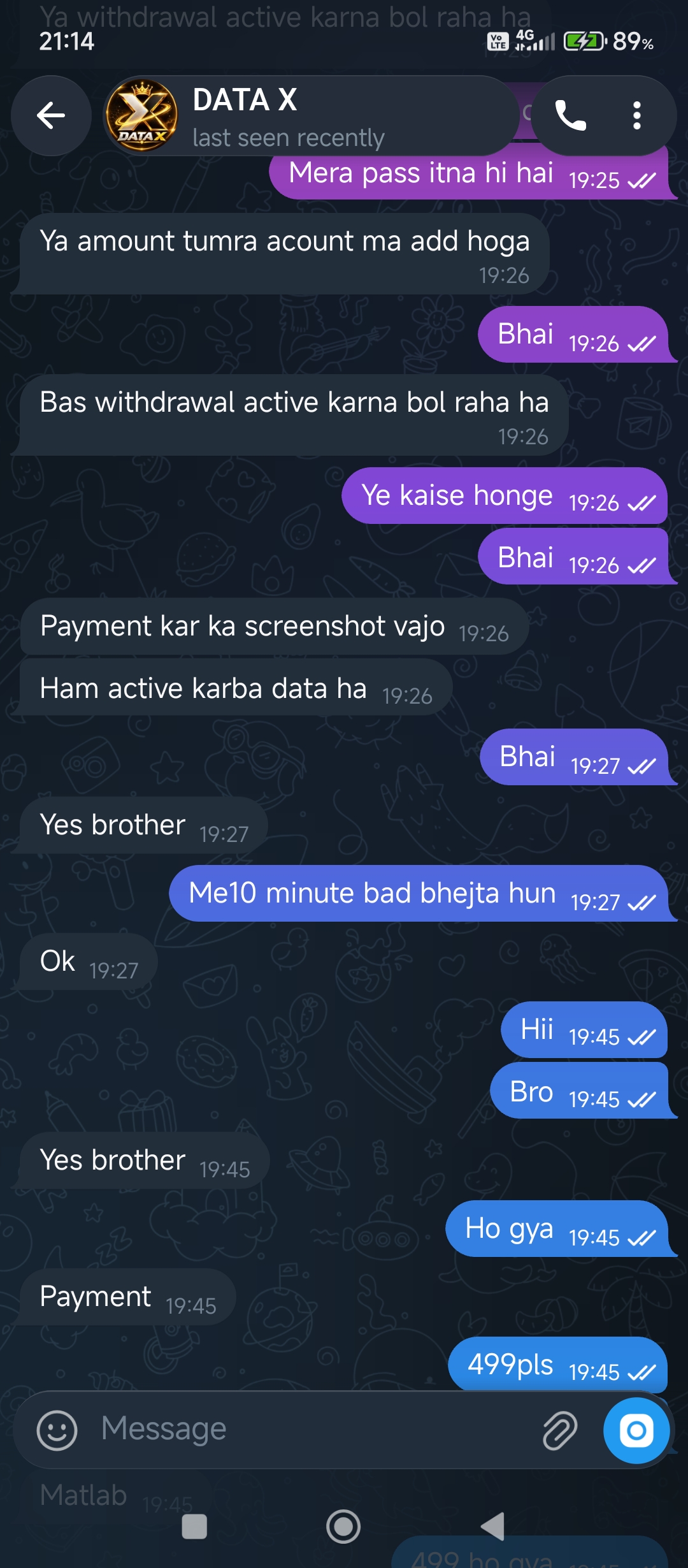 Data selling app fraud: the scammer takes money by saying they will buy the app and then blocks you. - image 9