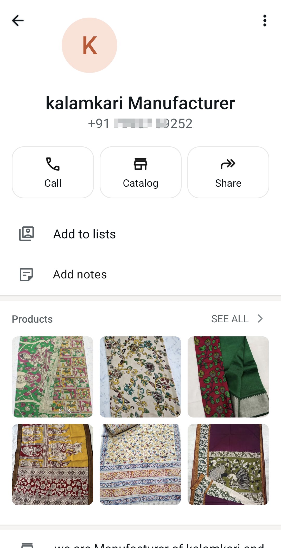 Online Kalamkari saree