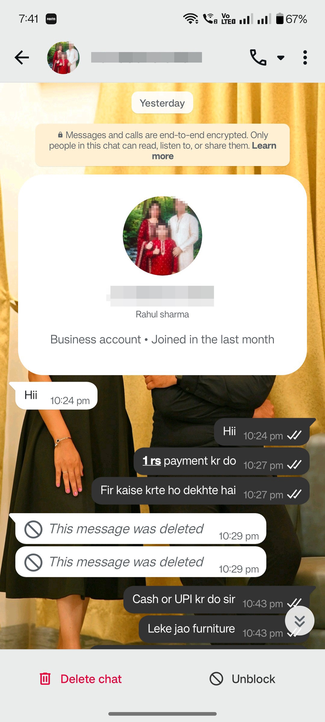 old furniture scam on olx 