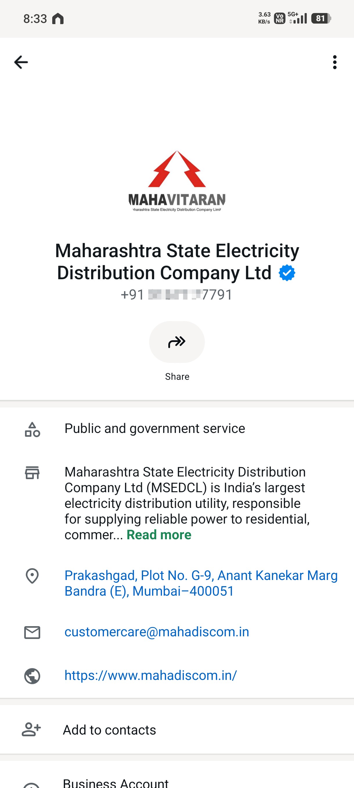 WhatsApp scam impersonating Maharashtra Electricity with fake challan