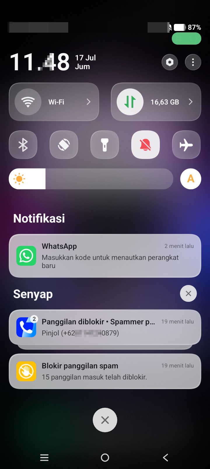 pinjol mencoba membobol akun WA