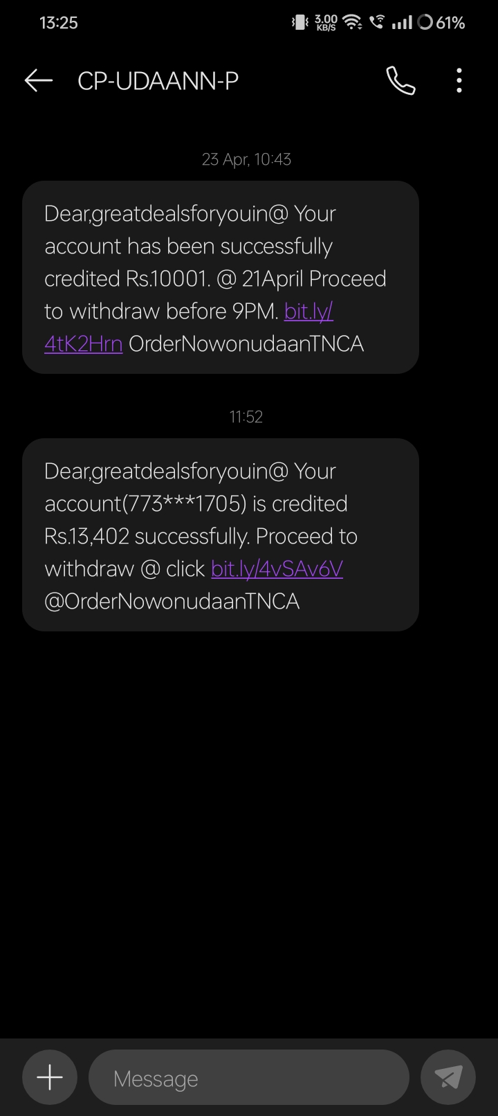 scam by massage 