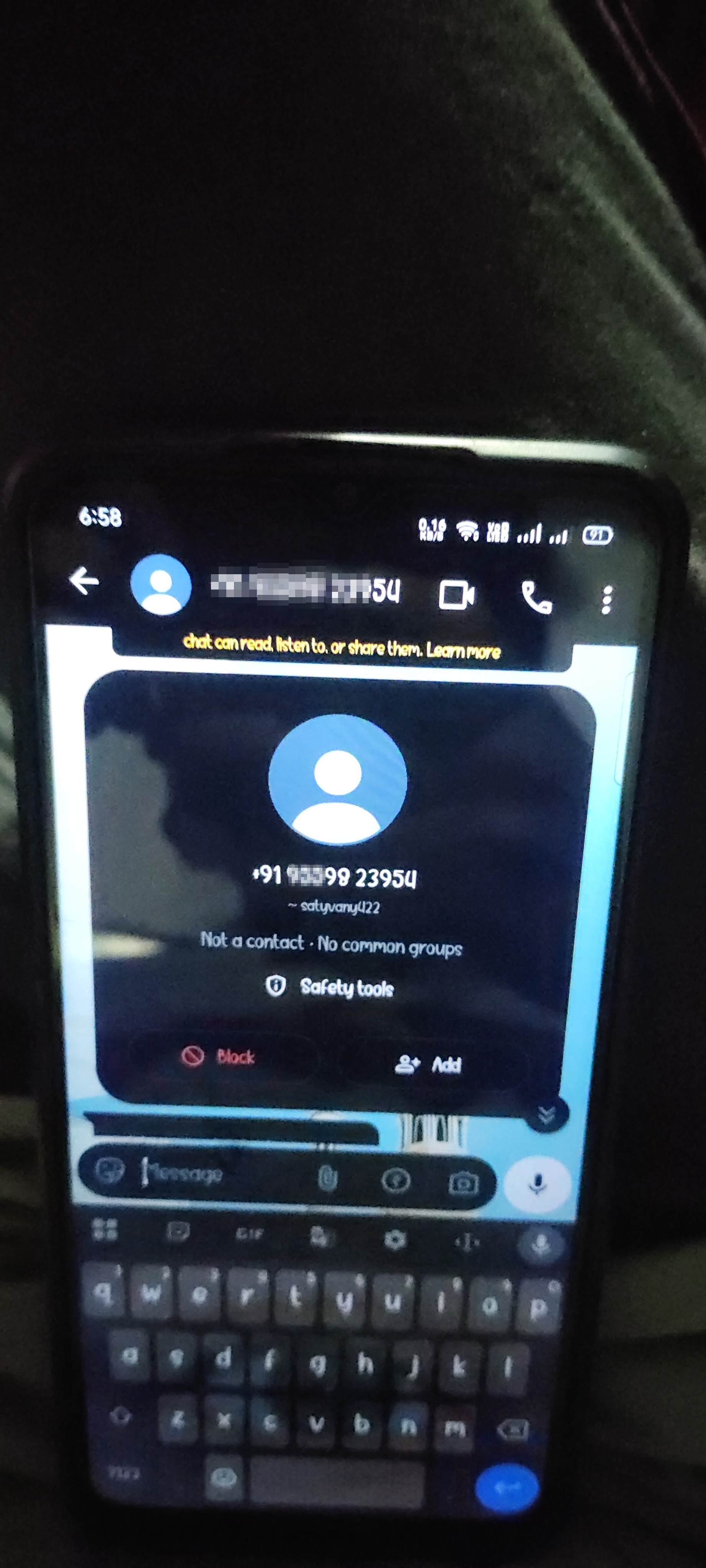unknown number  