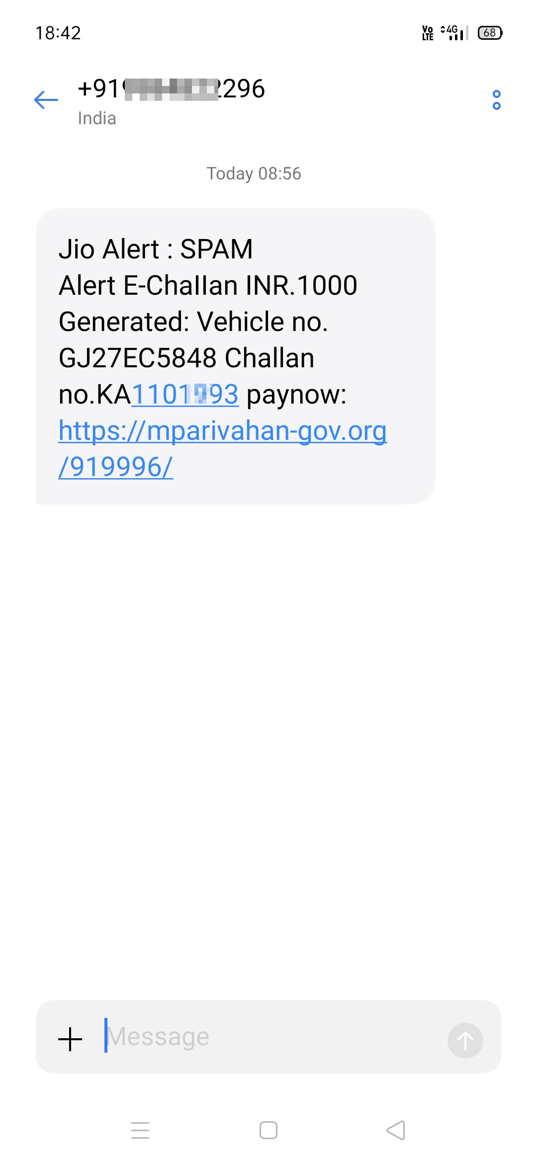 Scam of Vehicle Memo