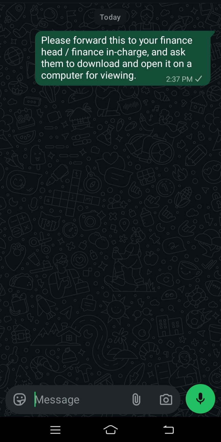 Scam of sending spam messages to contacts using a .bin file on WhatsApp