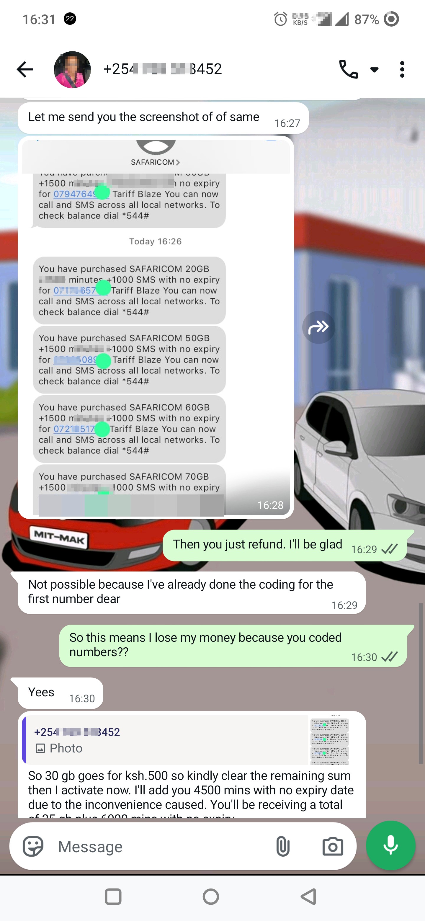 WHATSAPP BUNDLES SCAMMER!