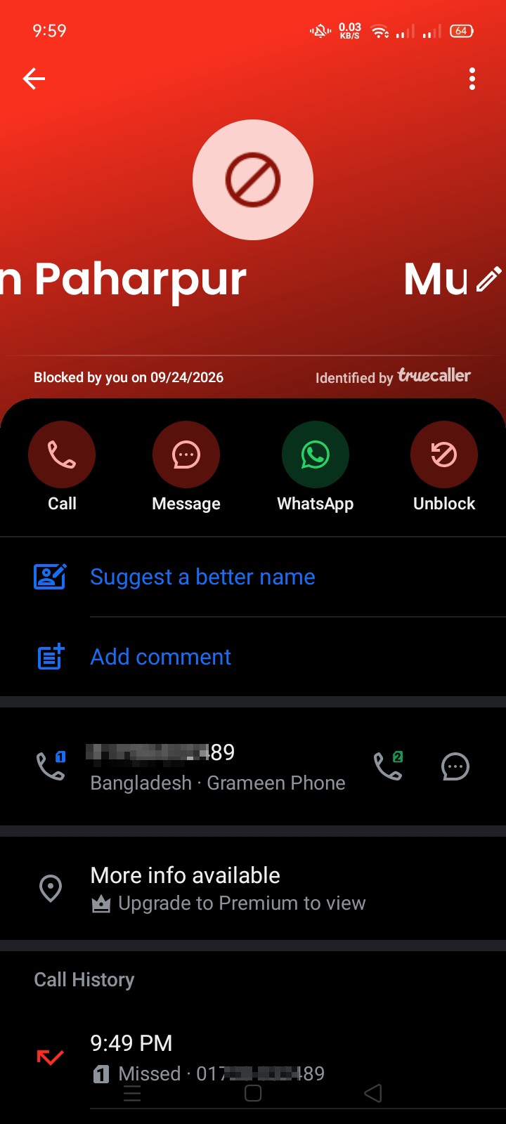 Block this number