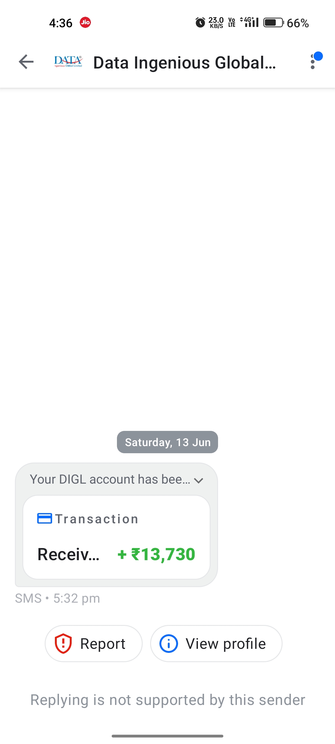 • Scam Alert: Fake Money Credit Message