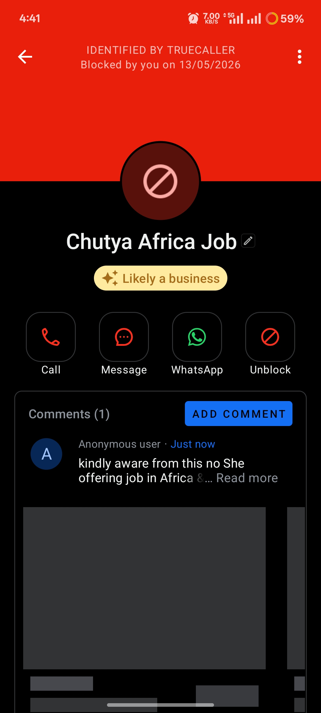 Job offer scam