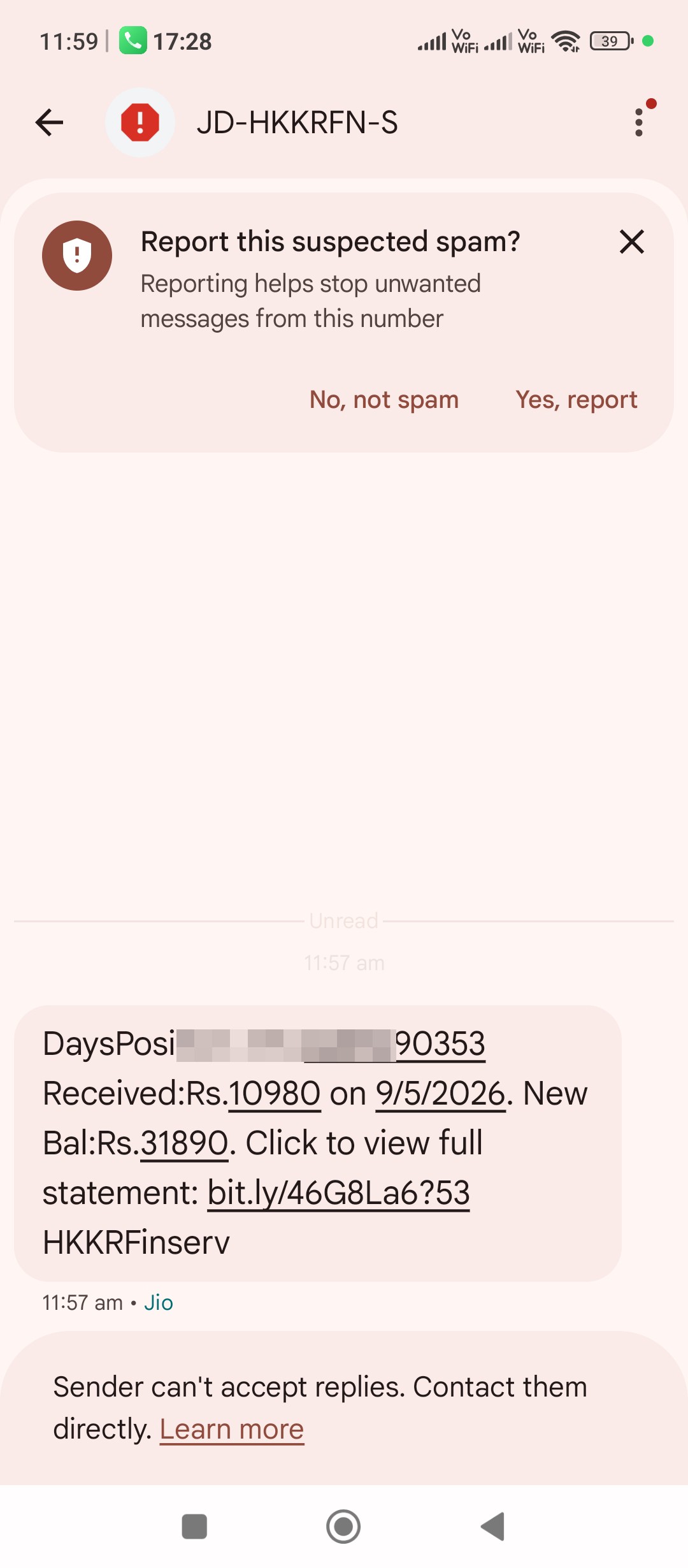 phone msg scam