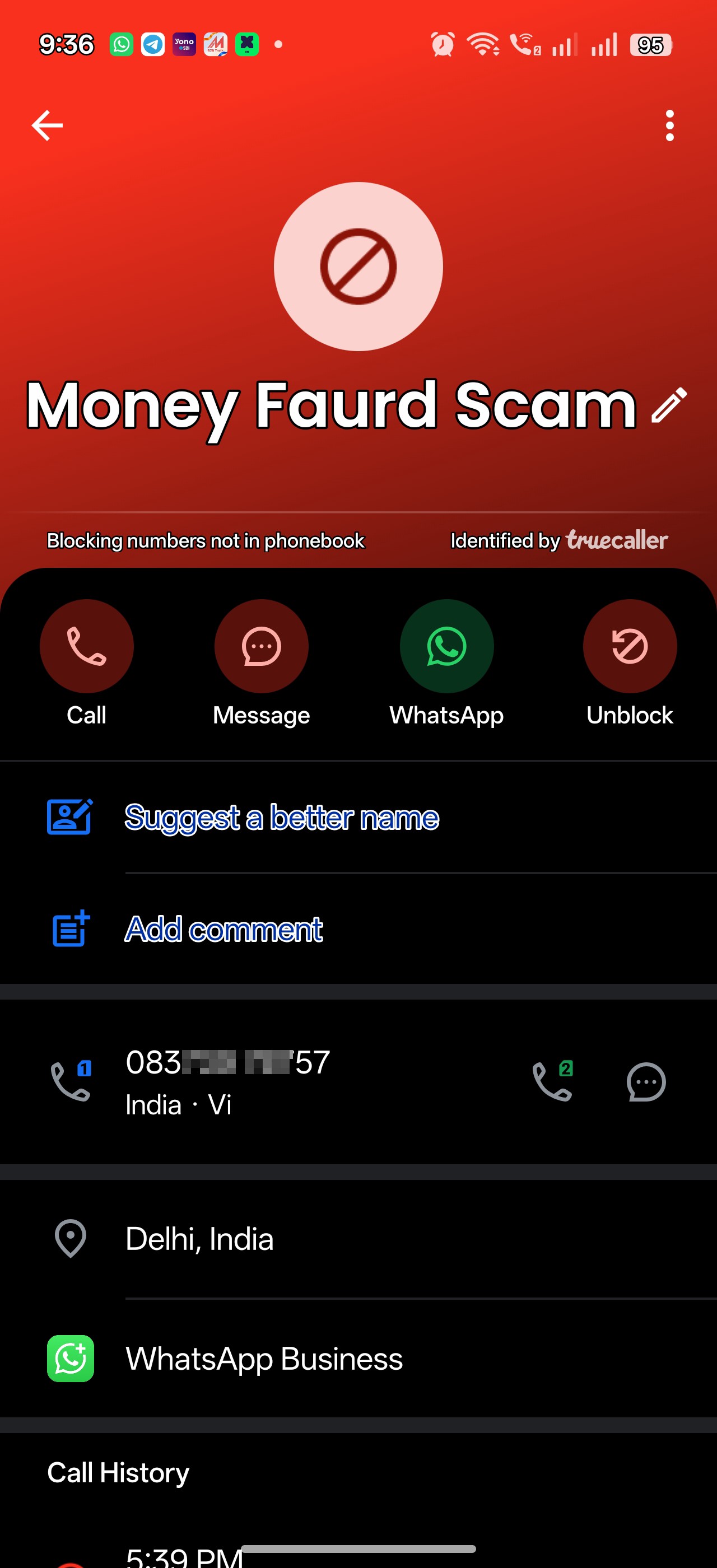 Money Faurd message Scam