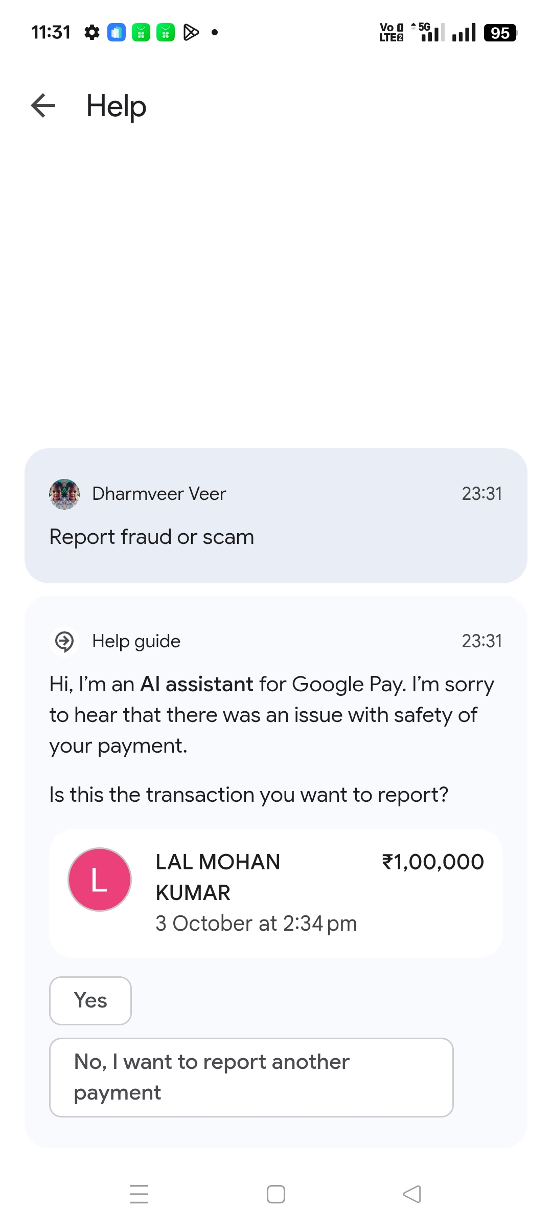 Money was deducted from my bank account through Google Pay. - image 2