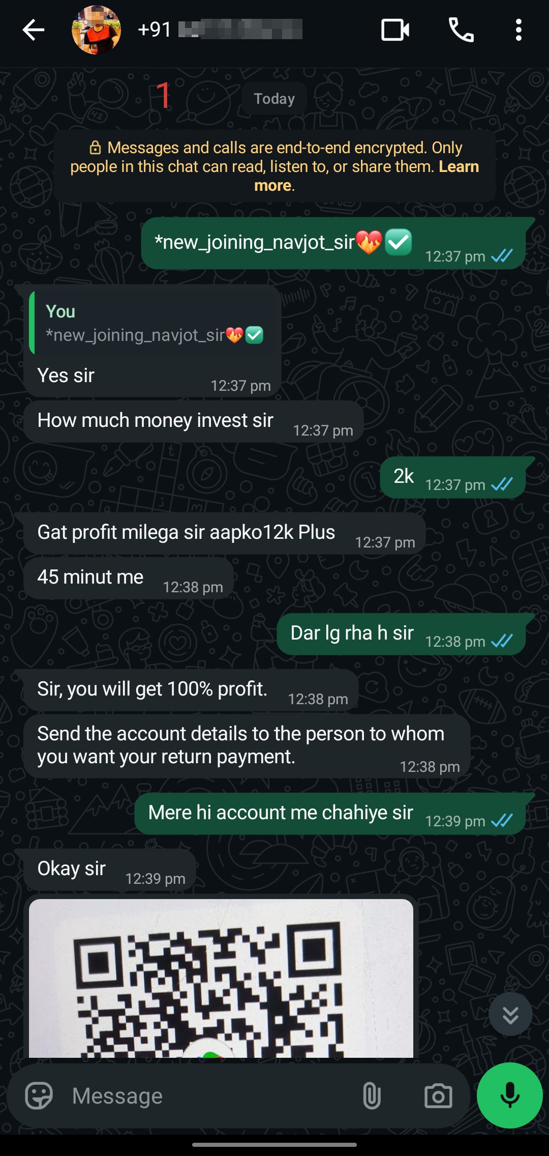 Scam to get 12000 by putting 2000