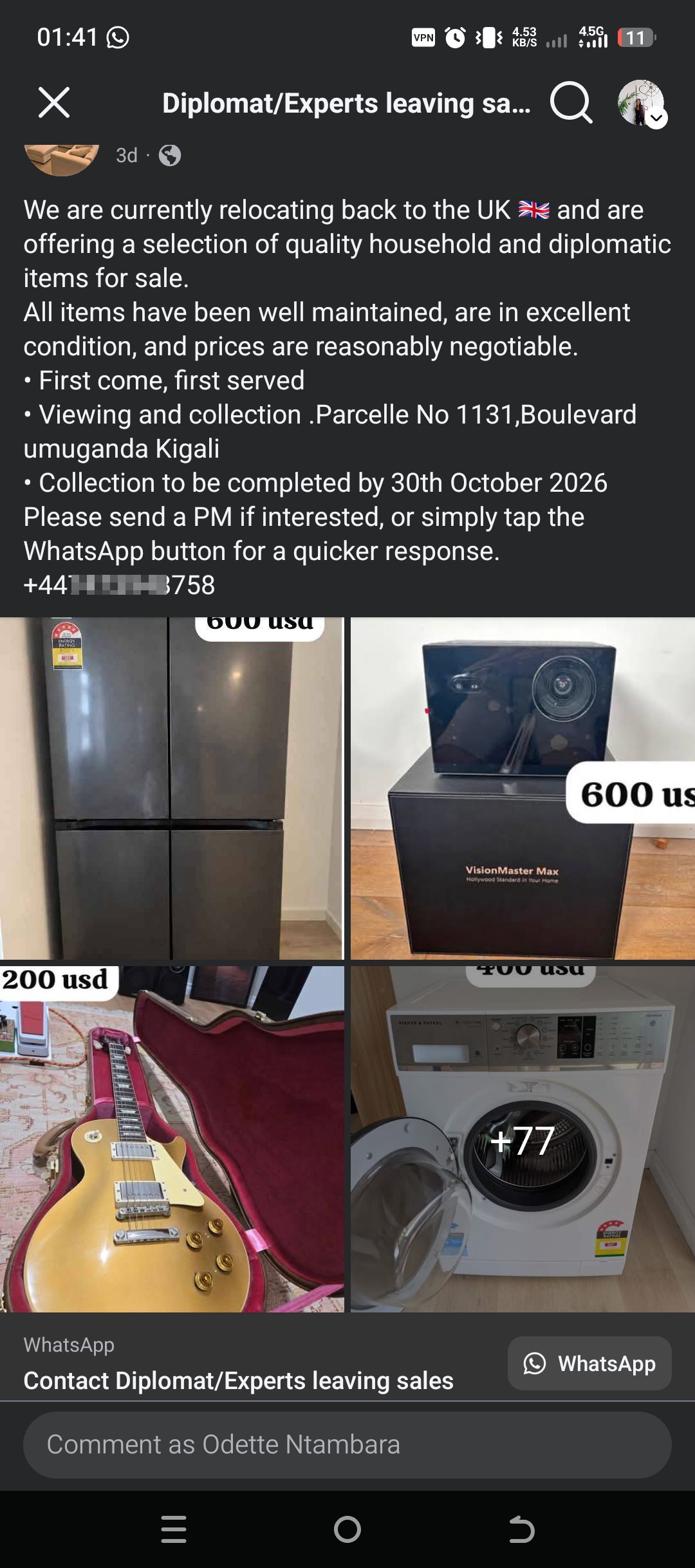 exact leaving sale