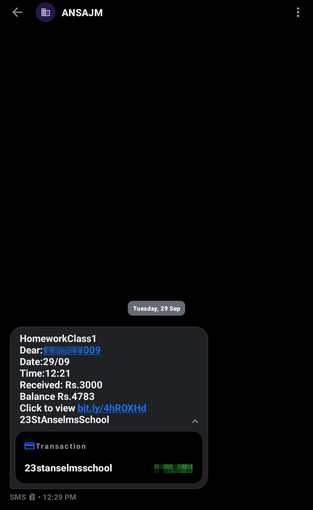 I don't know what is this credit amount sms I got.
