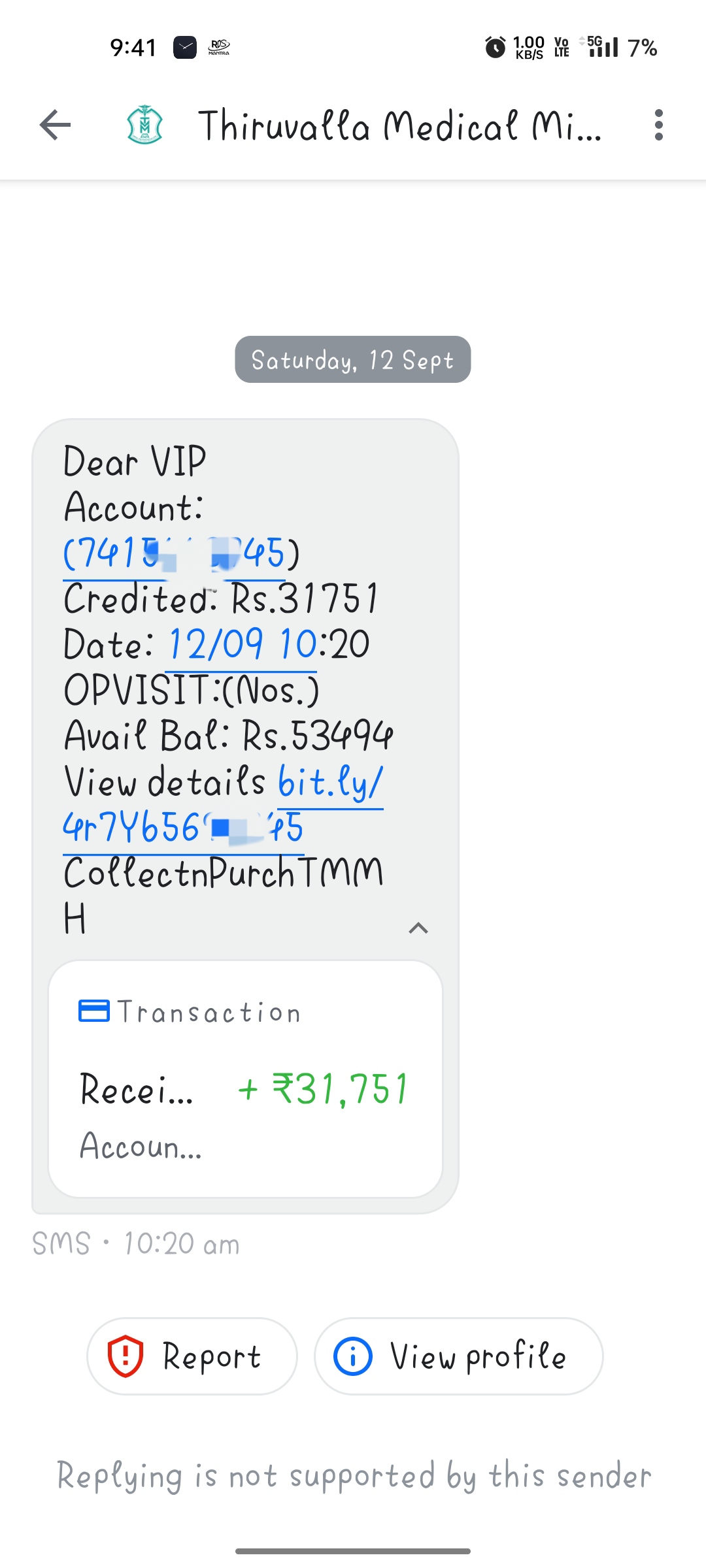 Do not open such links and block them immediately.