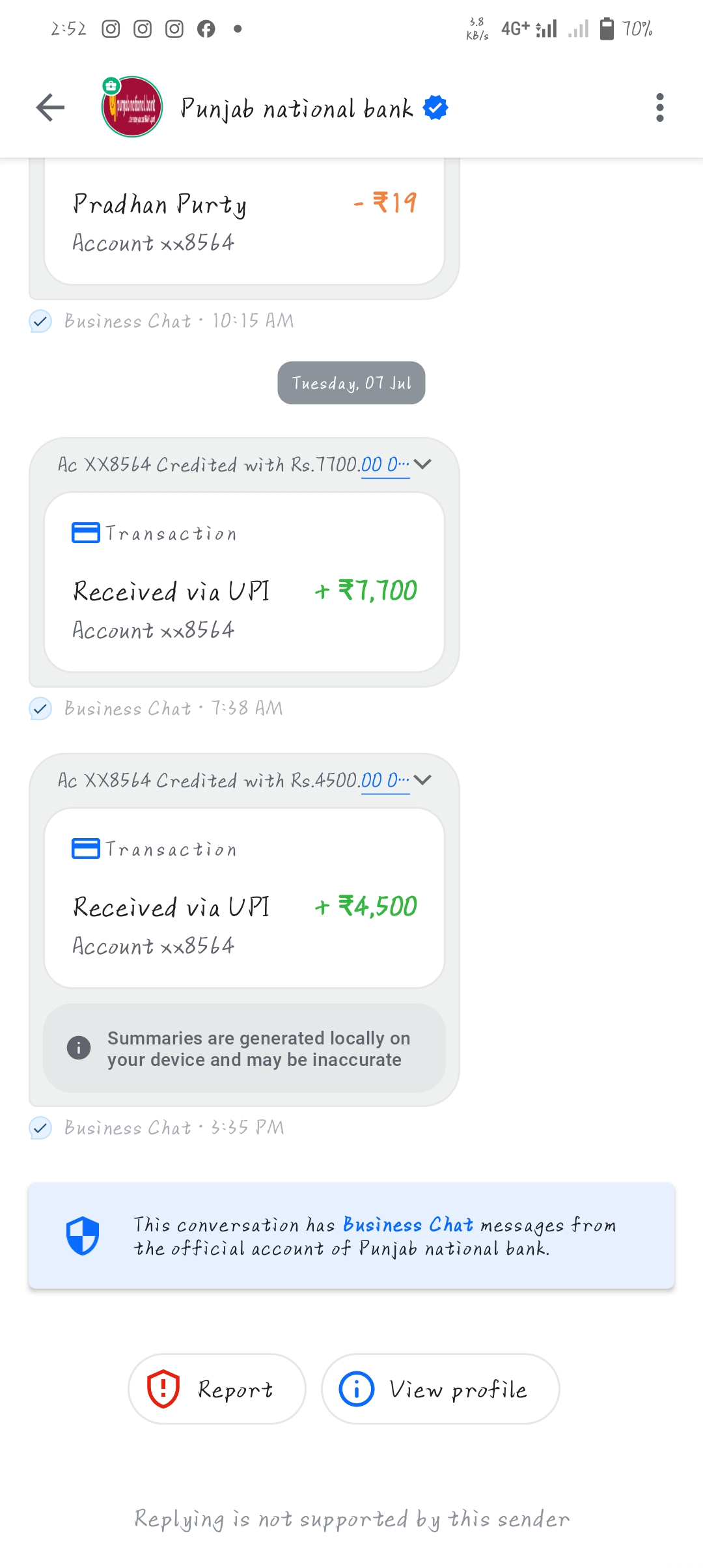 • Suddenly ₹1,700 and ₹4,340 appeared in my account – what should I do?