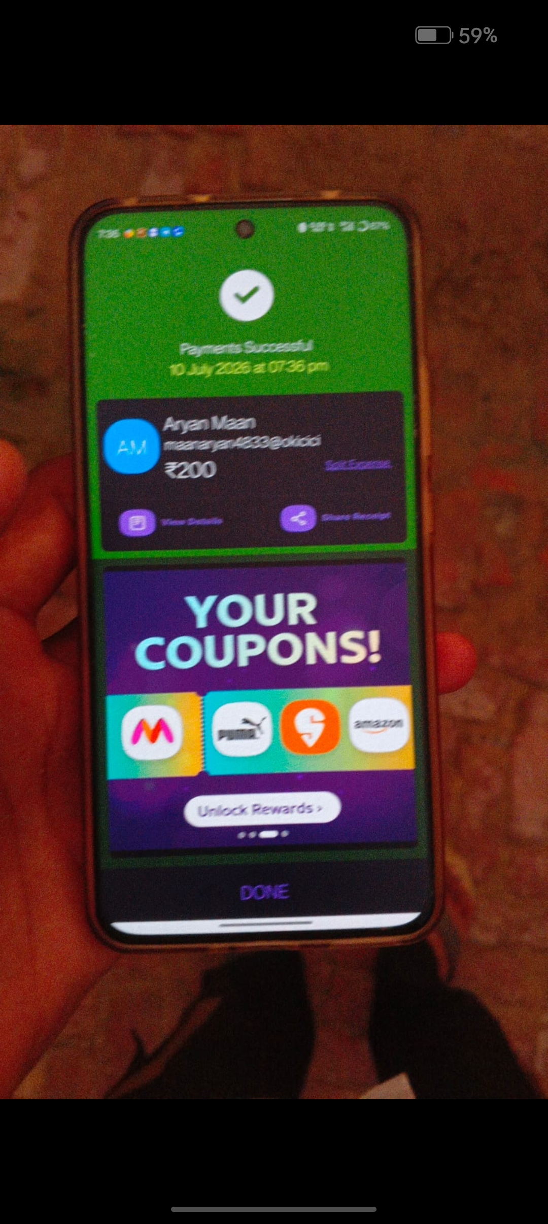 Fake phone pay payment scam