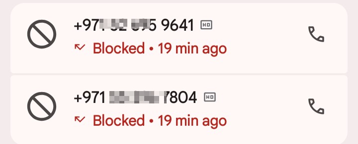International call scam 