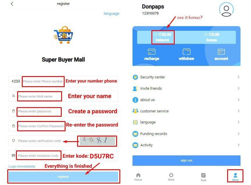 a job application
