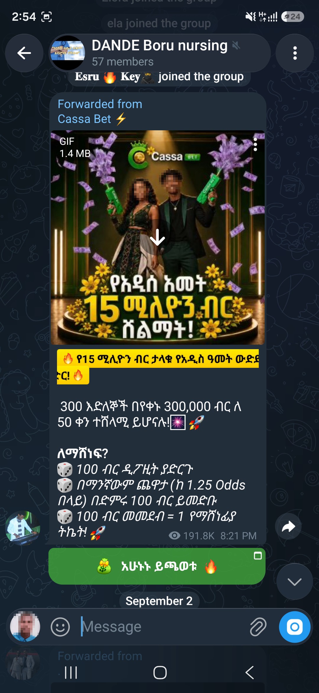 Scams on telegram 