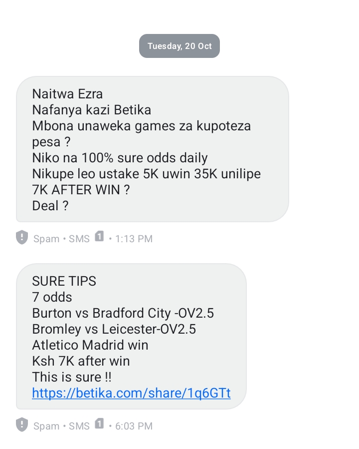 Betting scam promising payouts after games
