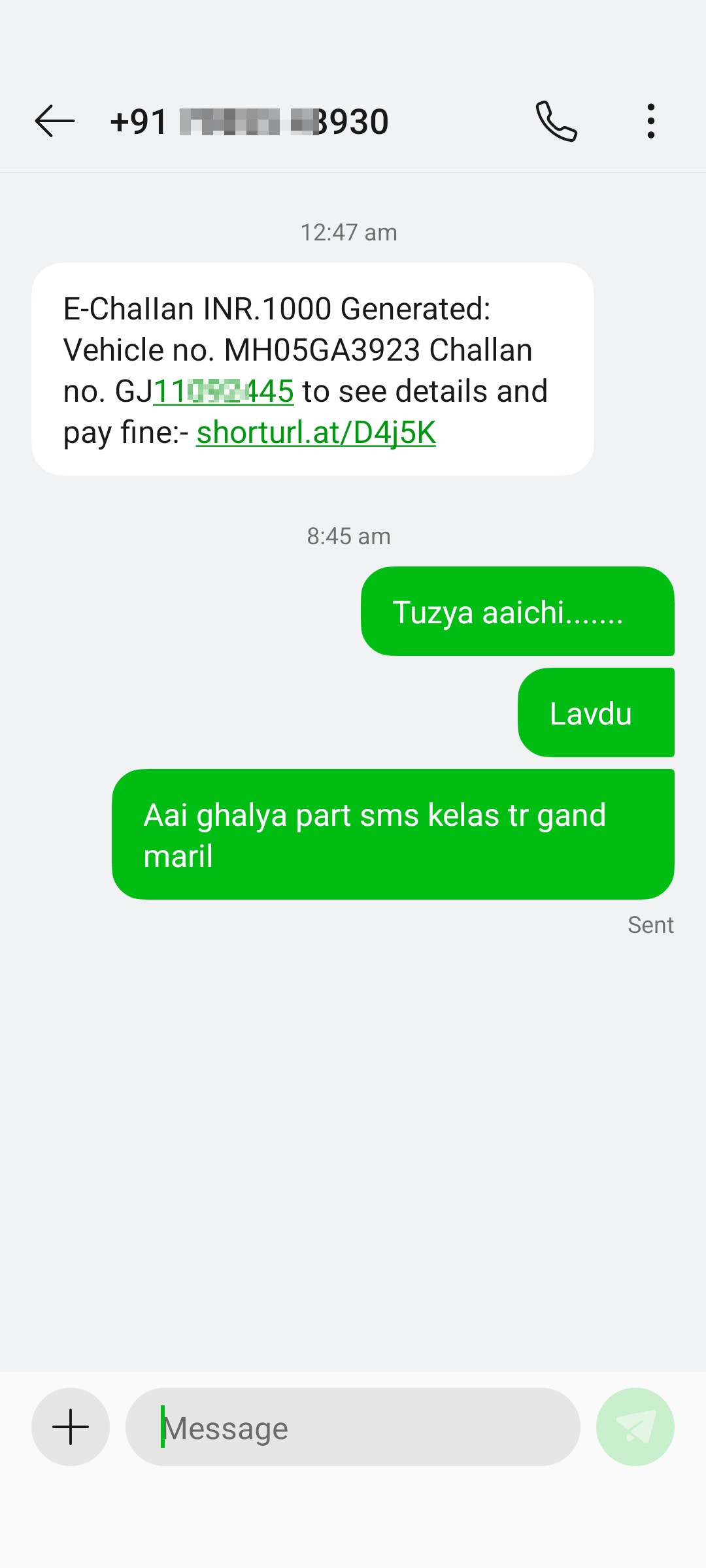 traffic challan scam