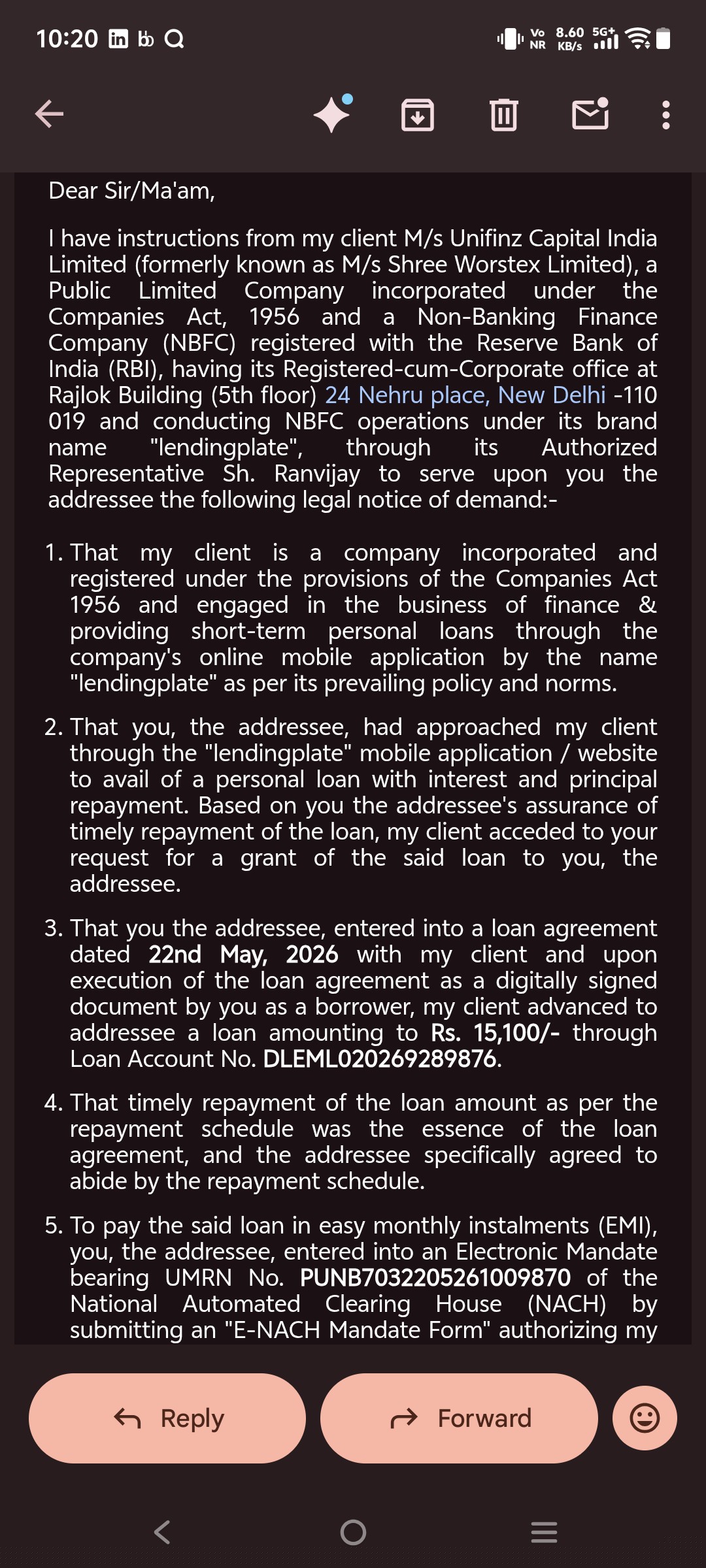 lendingplate legal notice 