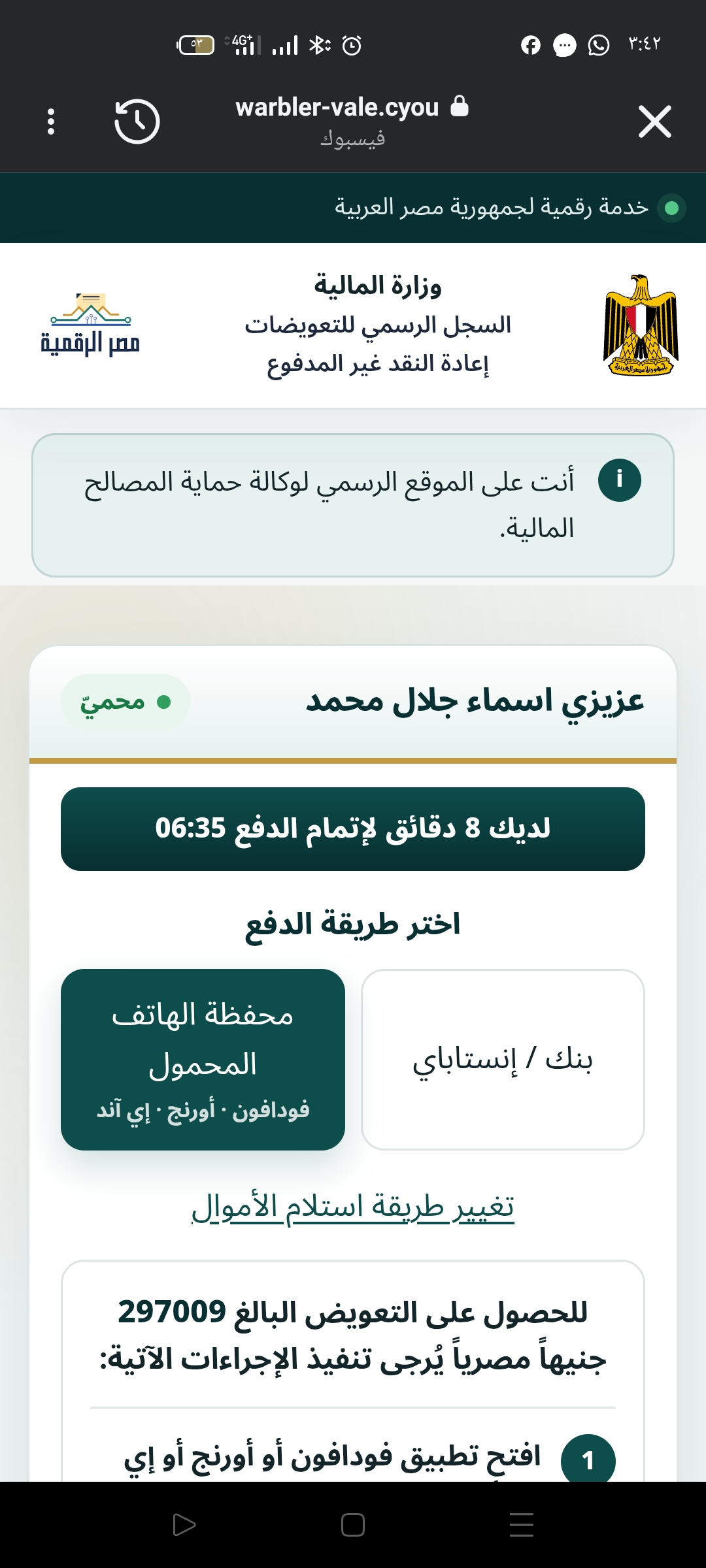A scammer and a professional who claims to be from the financial administration of the Arab Republic of Egypt. - image 2