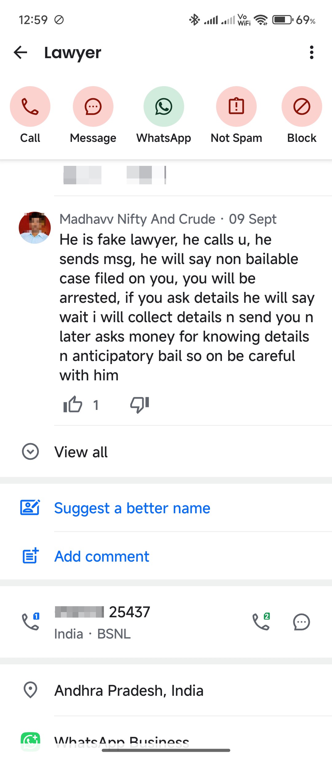 falthu gadu Andhariki cal cheysi mari paisalu aduguthudu neyn advocate ani mali black falthu gadu  - image 2
