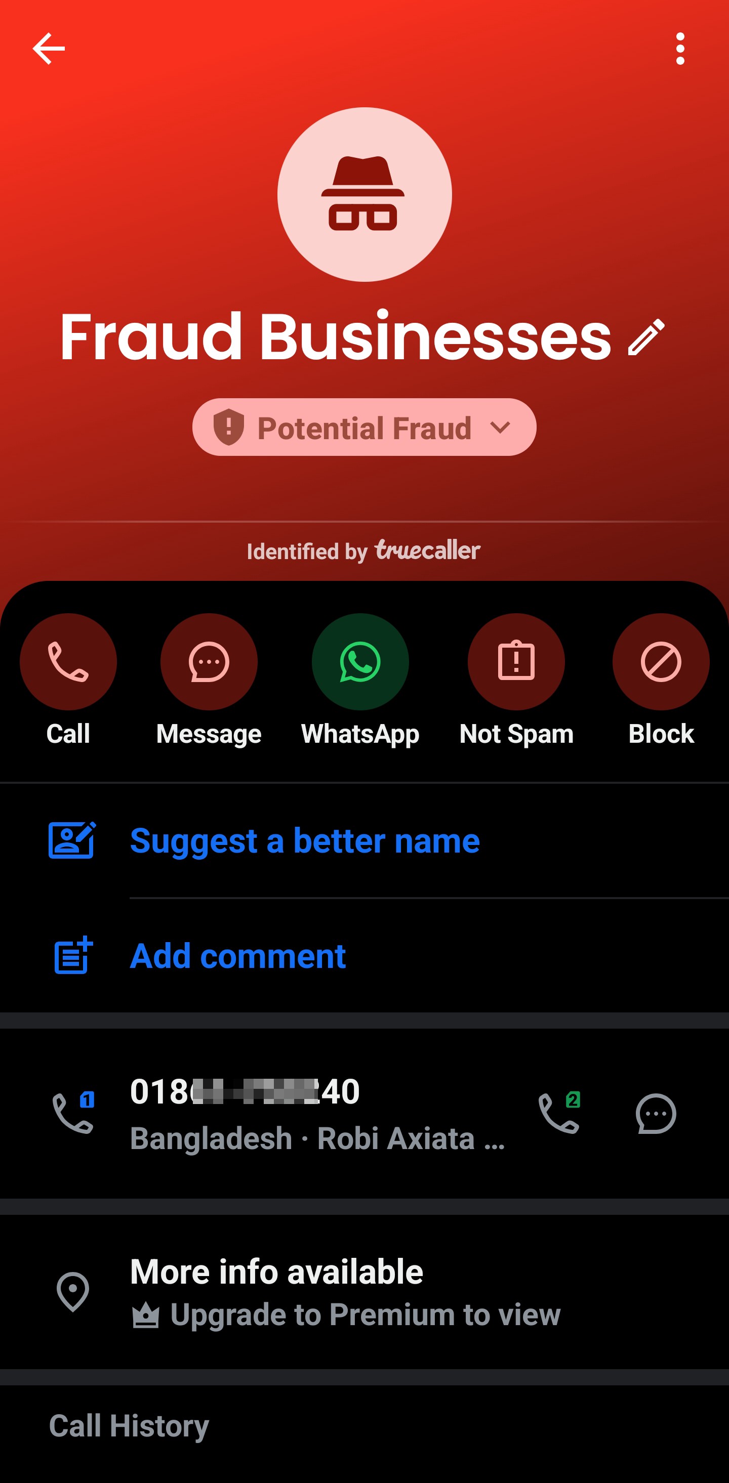 Bikash scammer from a Facebook page named Bongo BD takes you to WhatsApp and blocks you after confirming the transaction. - image 2