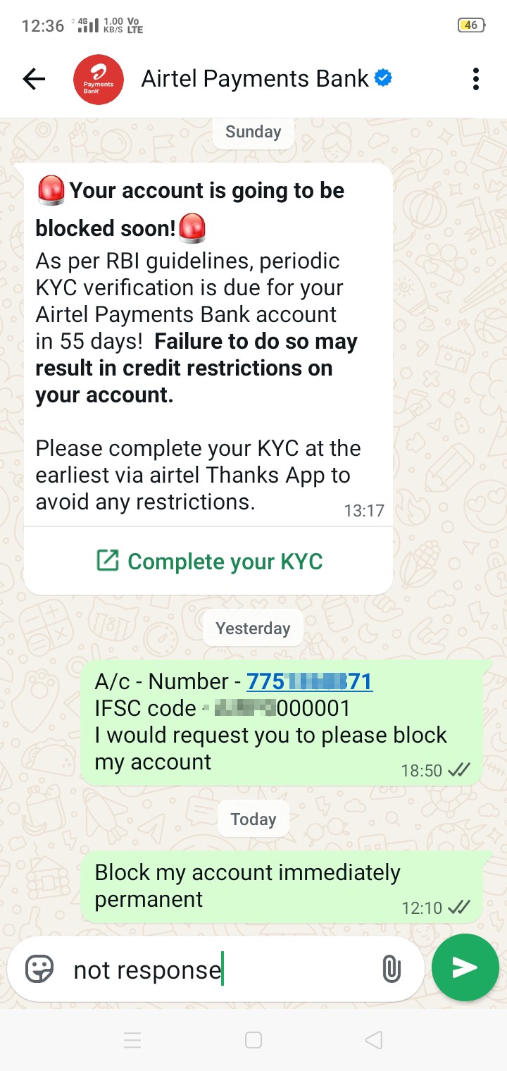 airtel payment bank scam
