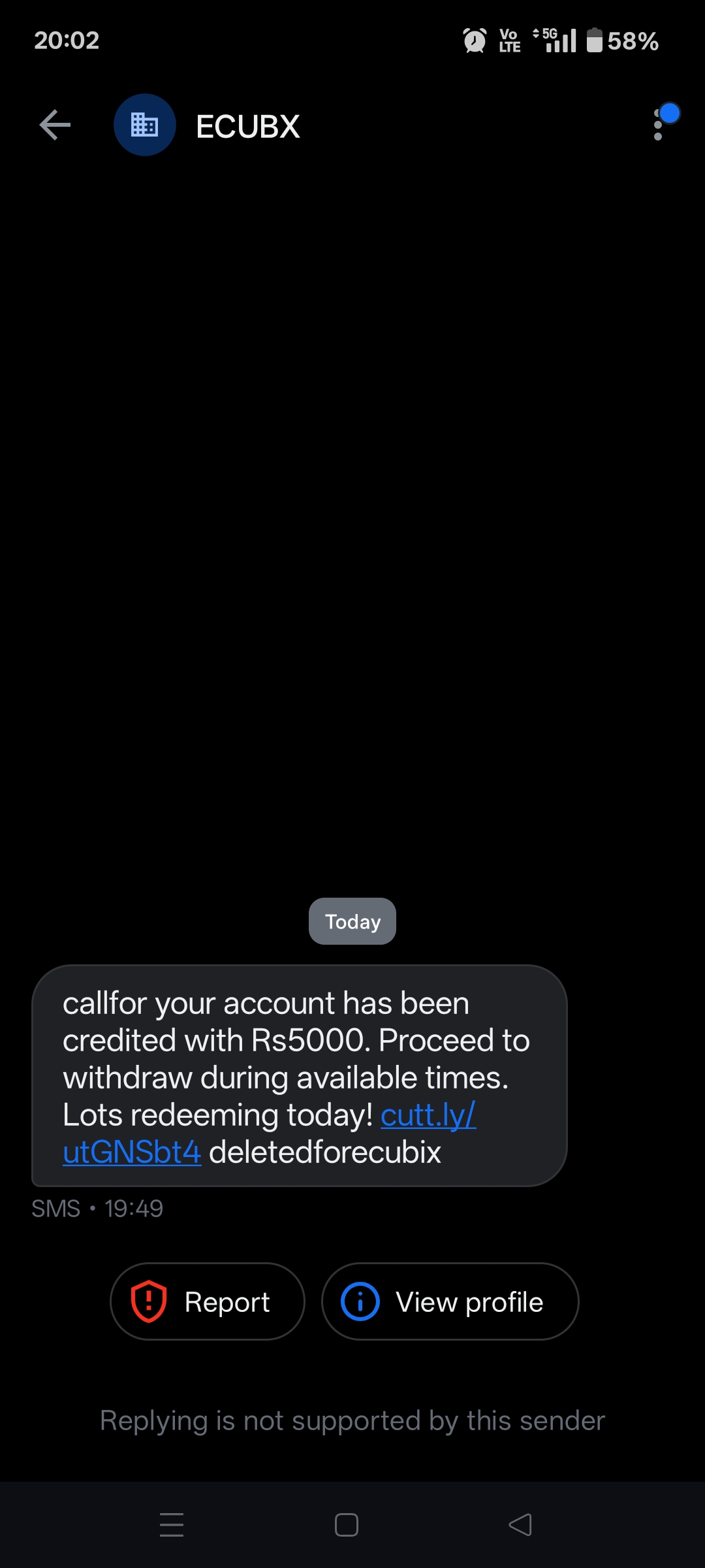 Money Received Scam