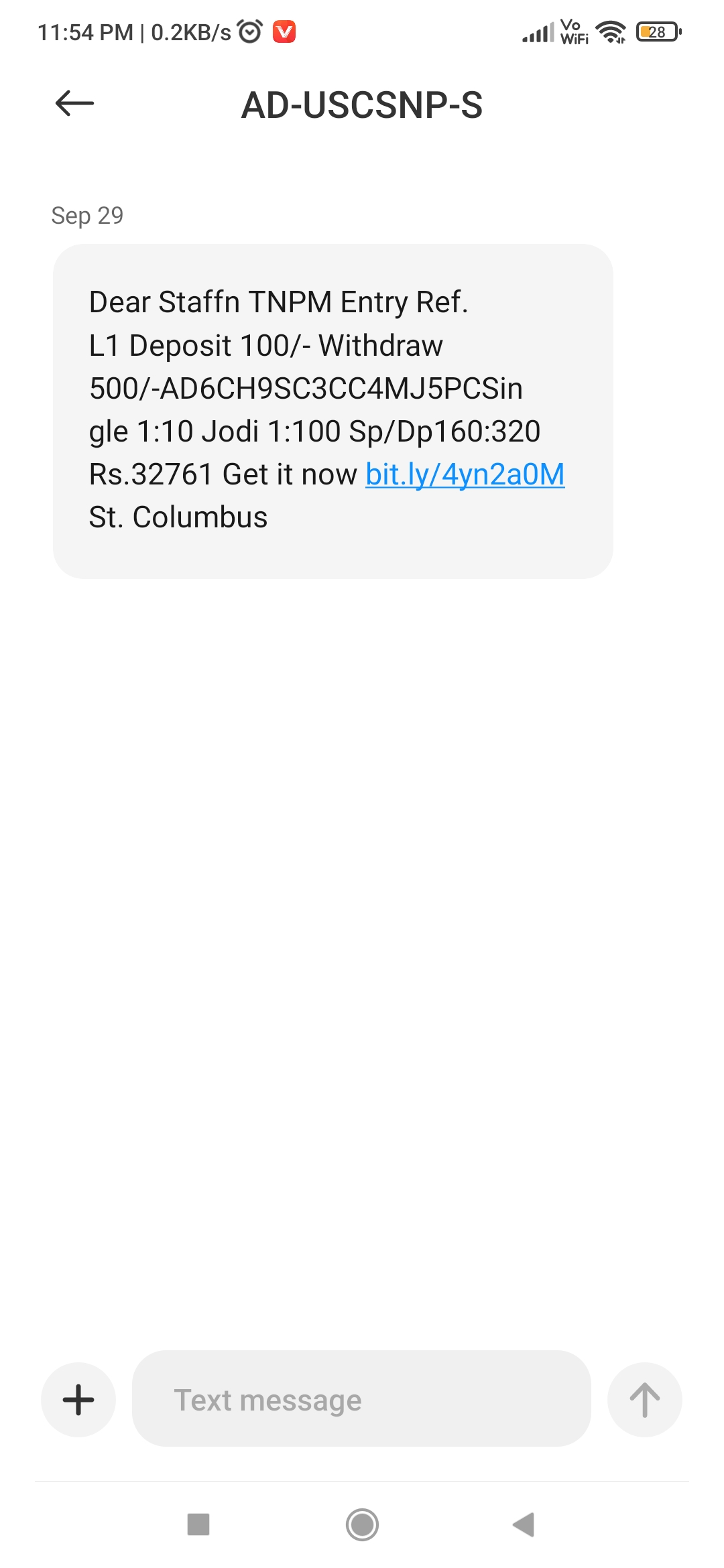 Is this a message from a scammer?