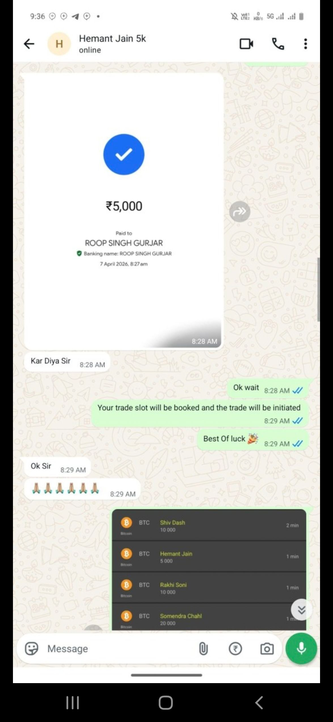 Is this an investment scam? This is a telegram channel to give him money and he will make it  2x, 3x - image 8