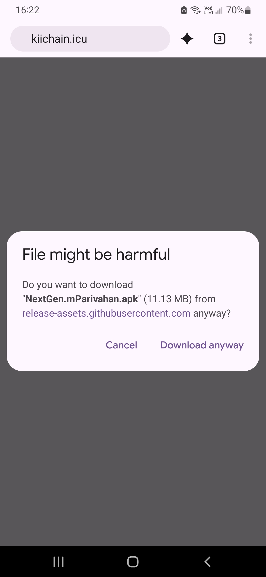 Ask download scam