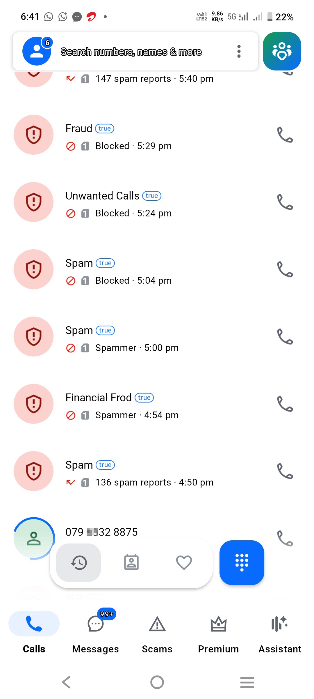 spam calls
