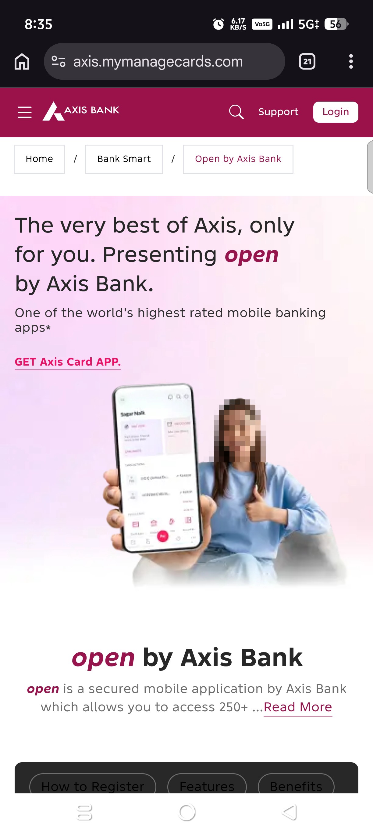 fake axis bank credit card scam