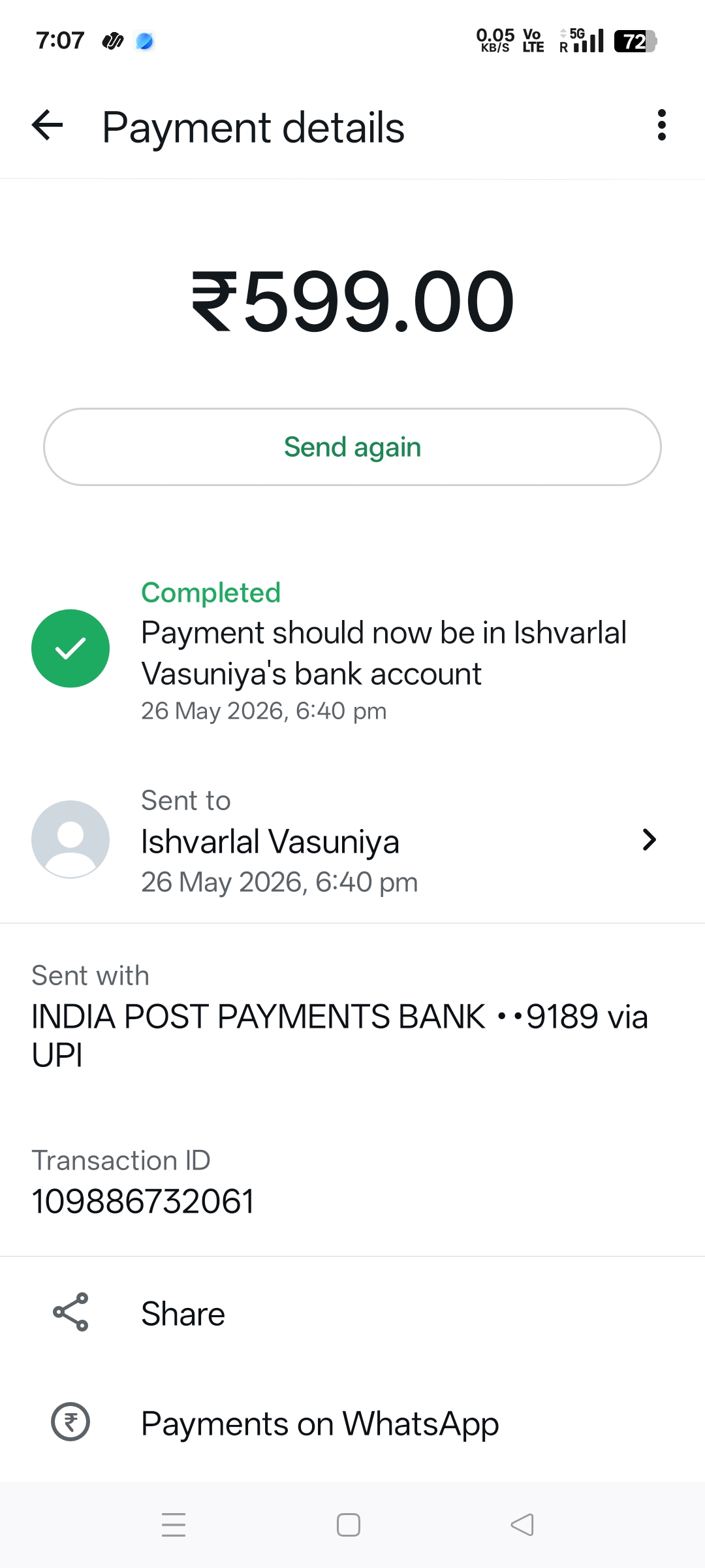 Put Rs 599 in the name of getting a loan.