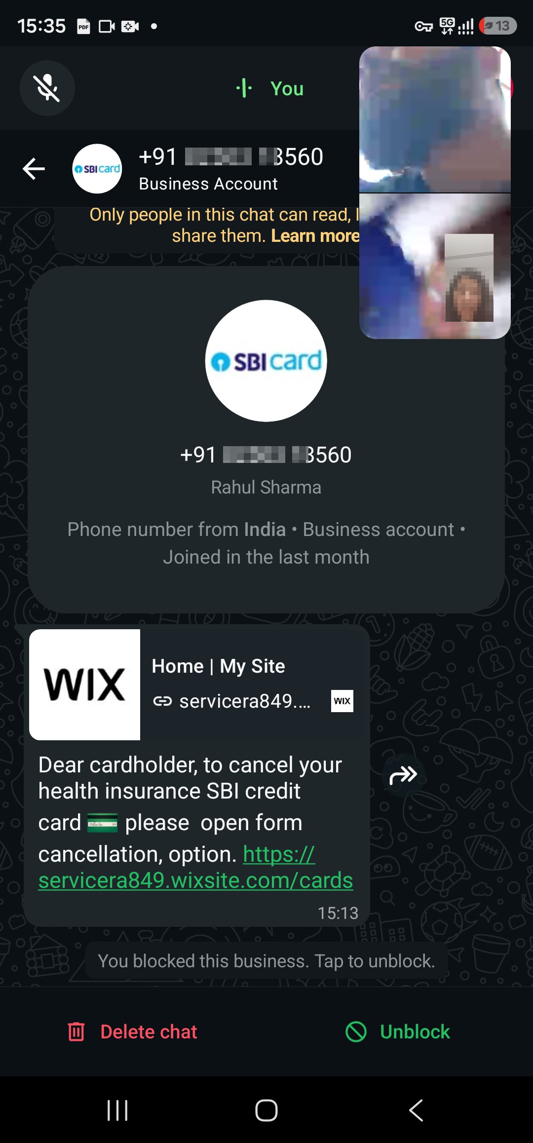 scam of credit card