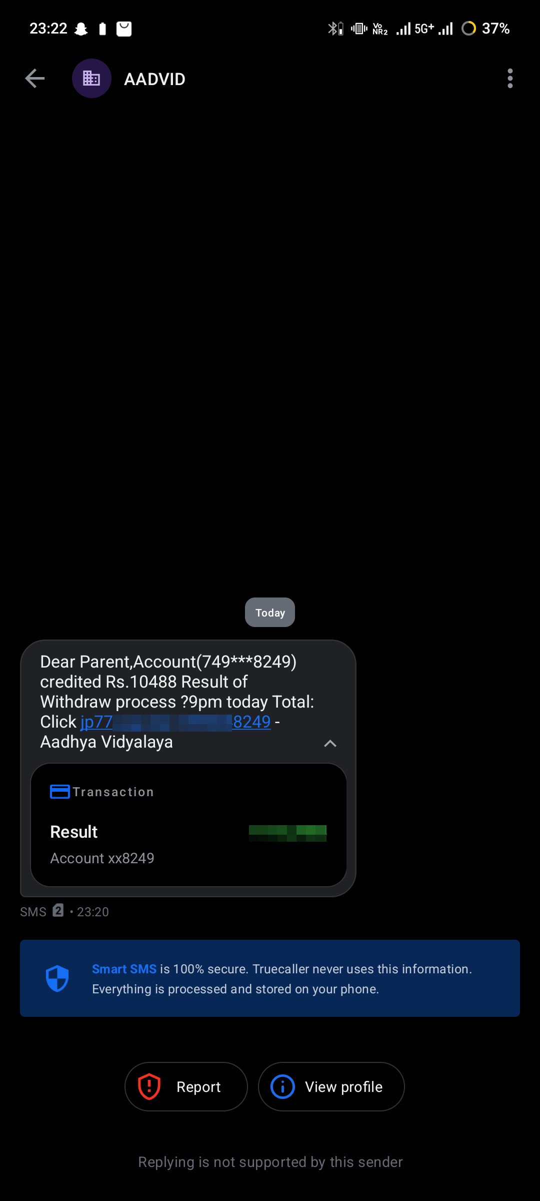 Money Credited and Withdrawal Froud