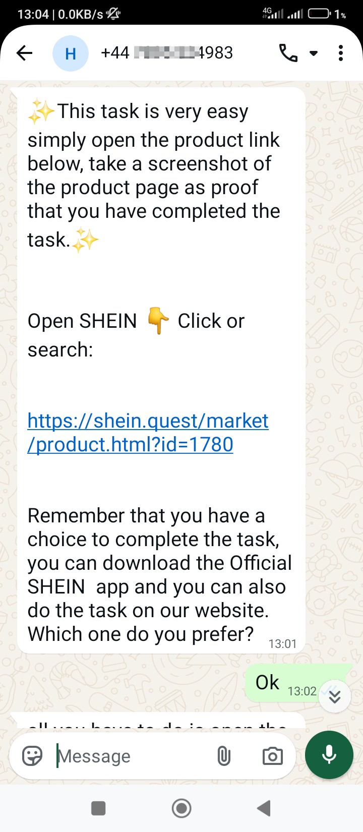 phishing Scammer alert 