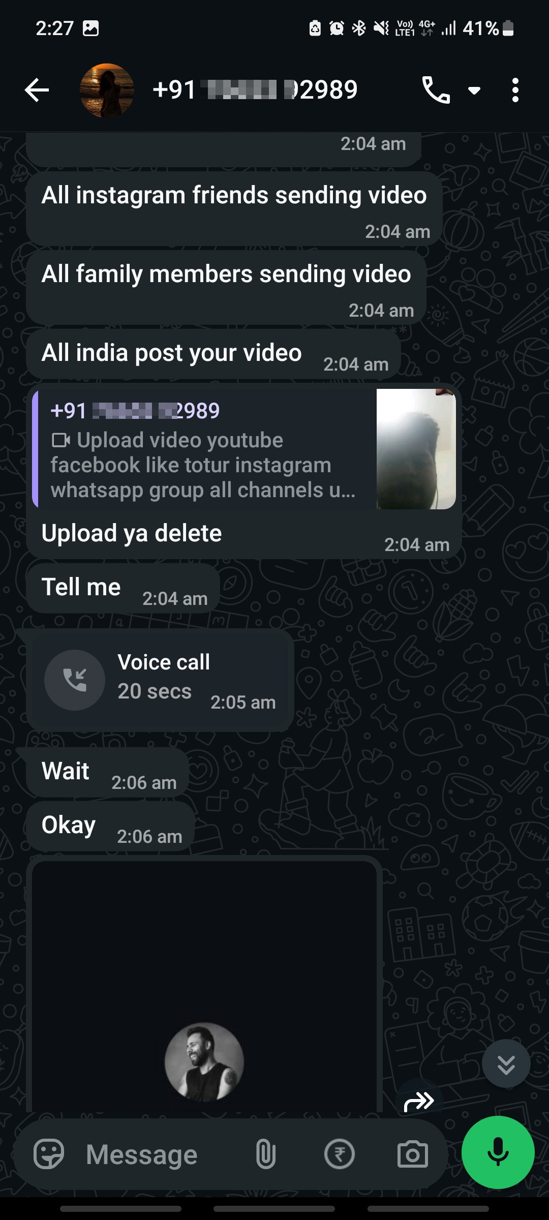 Whatsapp video call fraud