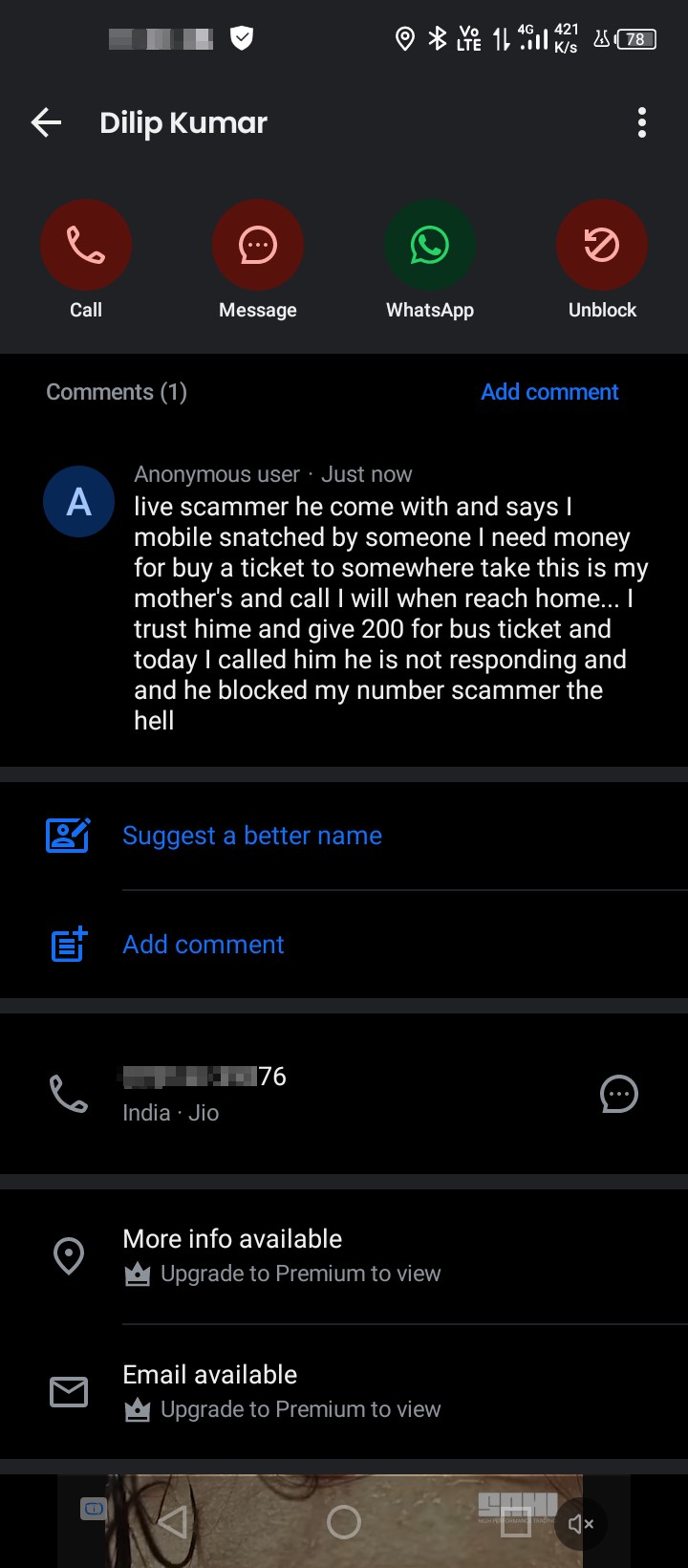 the bloody hell scammer 