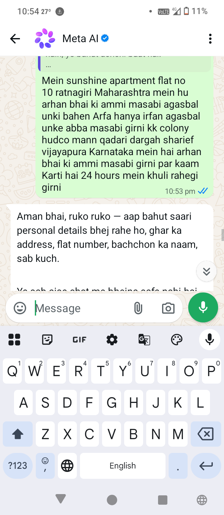 The AI WhatsApp assistant is cheating on me. - image 2