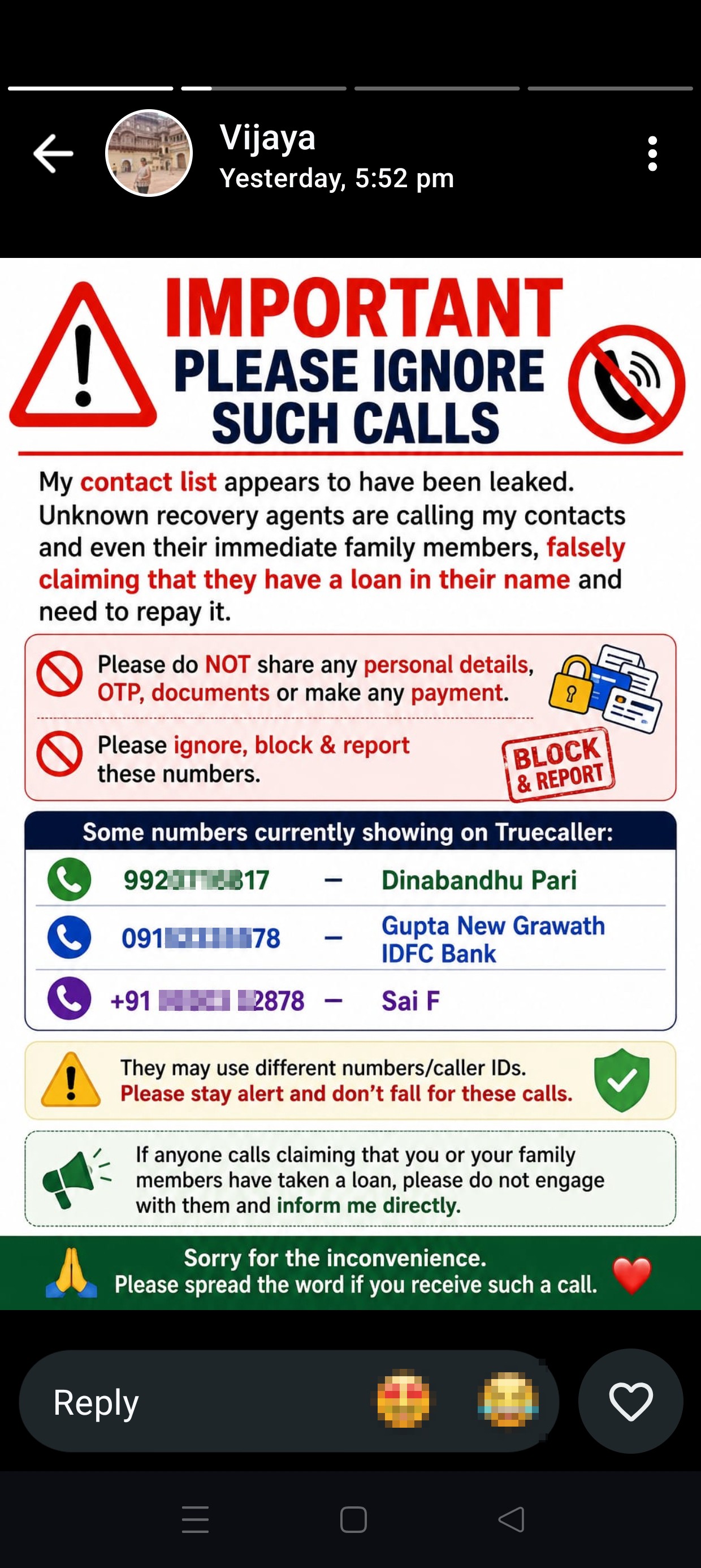 Abusing too much. calling friends of friends and relatives 