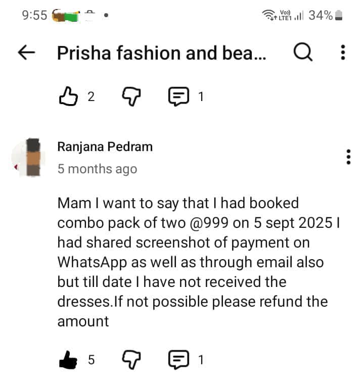 [PHONE].. Presha Collection - Online Shopping Fraud, Takes Money No Delivery - image 2