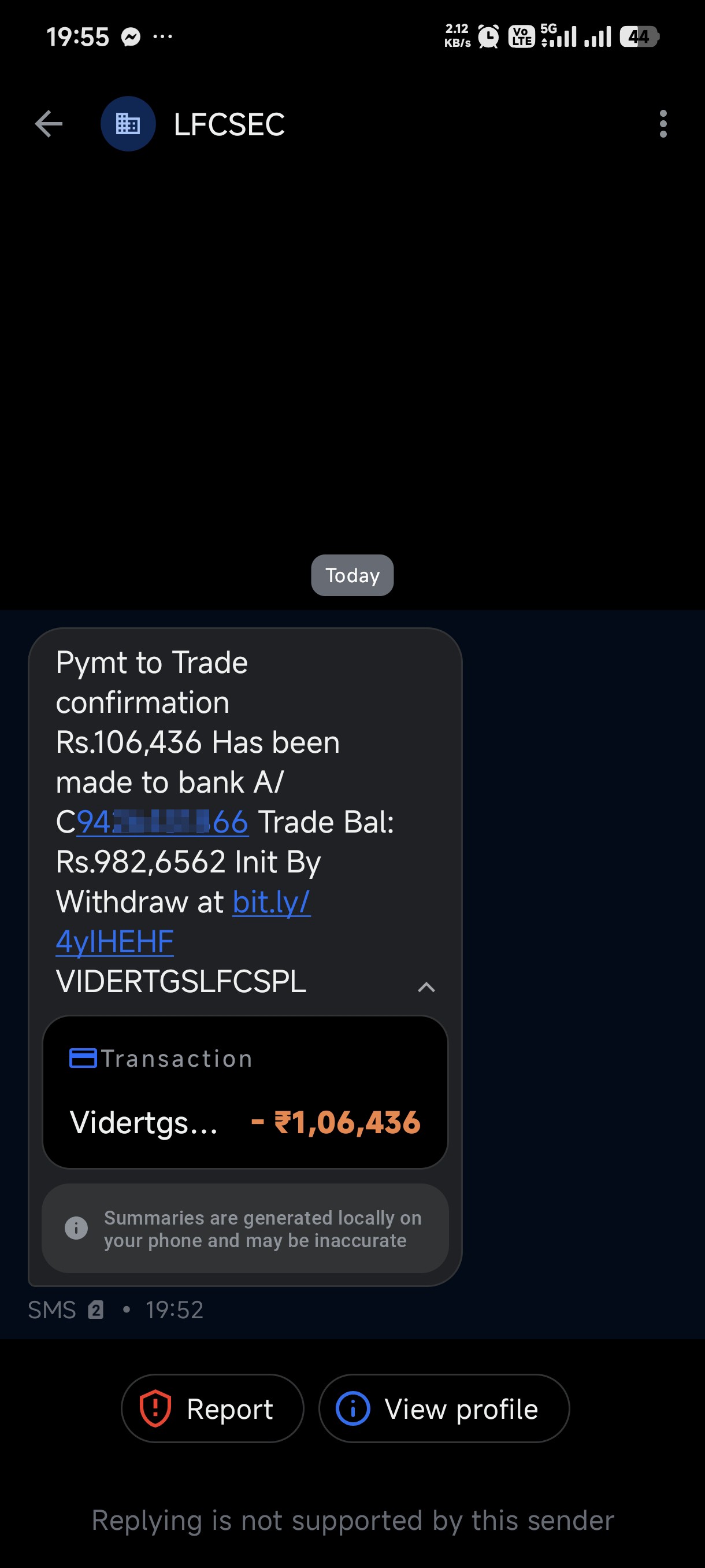 scammer massage 