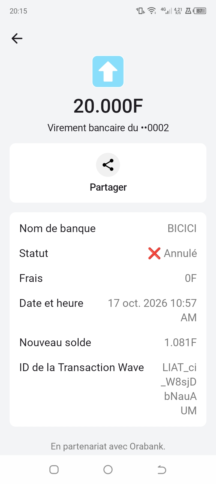 scam from a Burkina Faso number