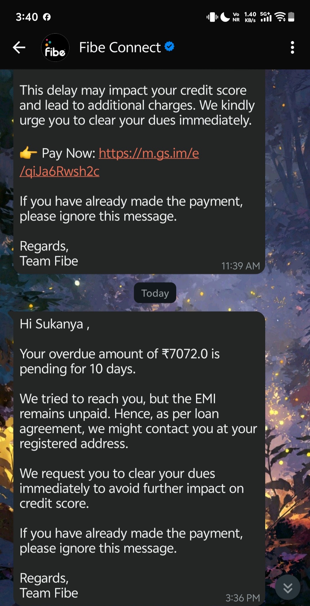 loan repayment harrasment 